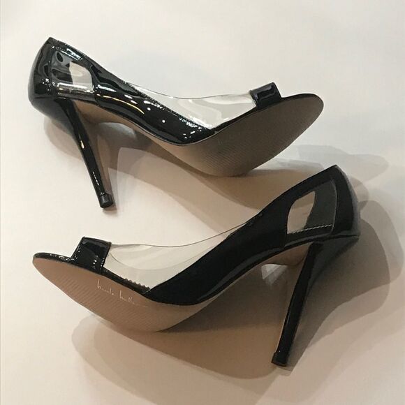 Nicole Miller Black Clear Shoes Size 8 - Picture 12 of 15